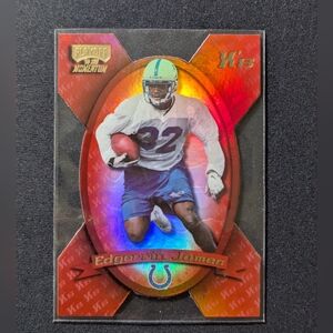 1999🏈 PLAYOFF MOMENTUM EDGERRIN JAMES ROOKIE, #154 Red CUT-OUT 050/300 NM Rare